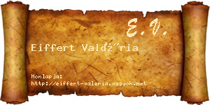 Eiffert Valéria névjegykártya